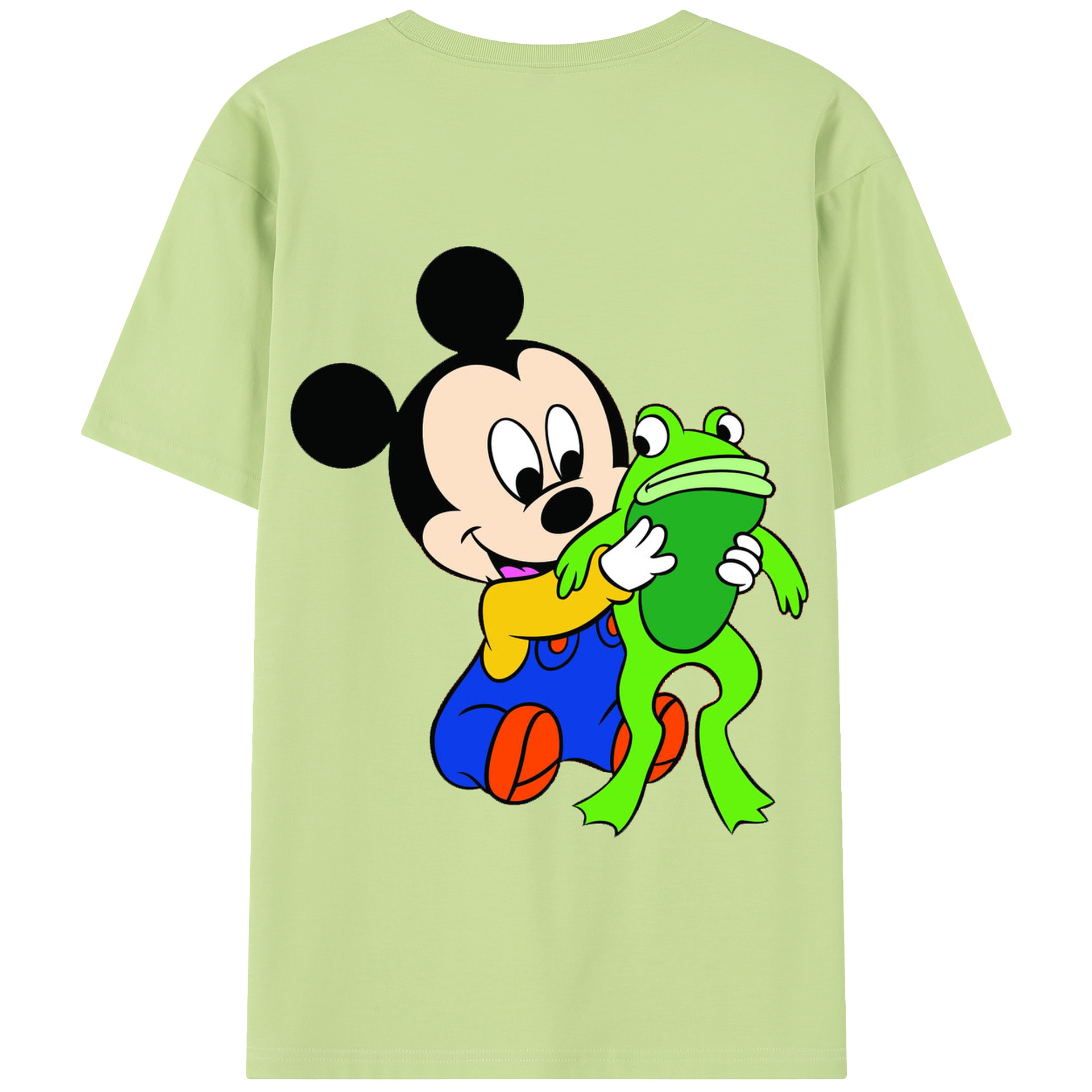 （画像用） ミッキーマウス Mickey Mouse 綿100％半袖Tシャツ（背面プリント）
